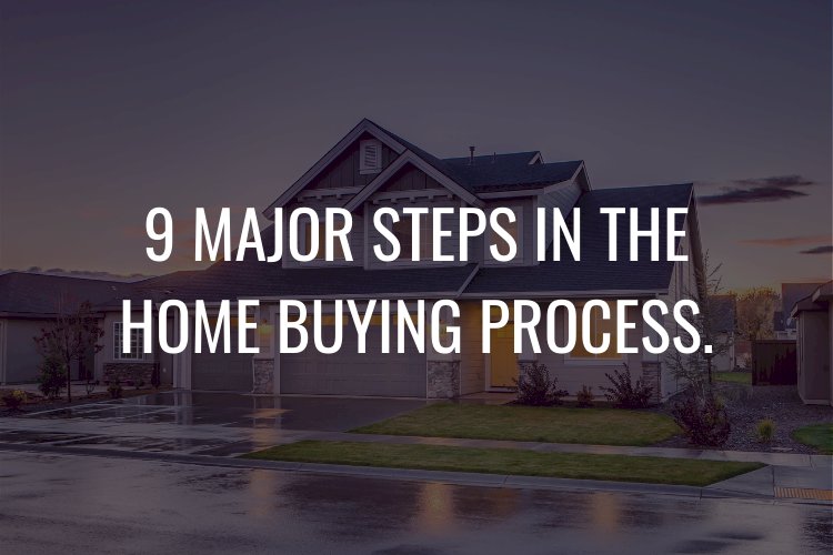 9 MAJOR STEPS IN THE HOME BUYING PROCESS.